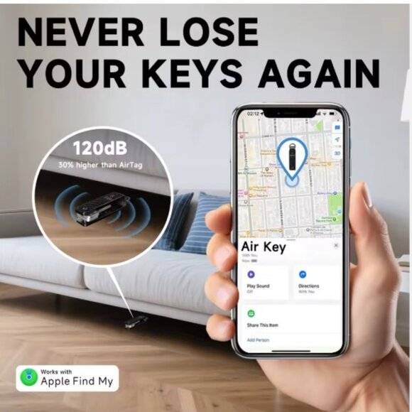 2025 Customized Forged Carbon Pattern Findmy Keychain Electronic Metal Key case - Picture 3 of 6